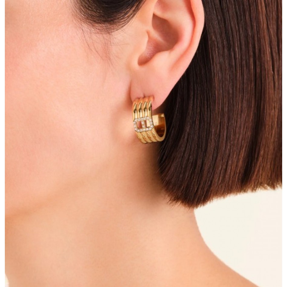 Σκουλαρίκια Rosefield Fine Octagon Hoops  JEOSG-J1181