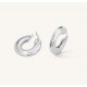 Σκουλαρίκια Rosefield Flat Striped Hoops Silver JESHS-J980