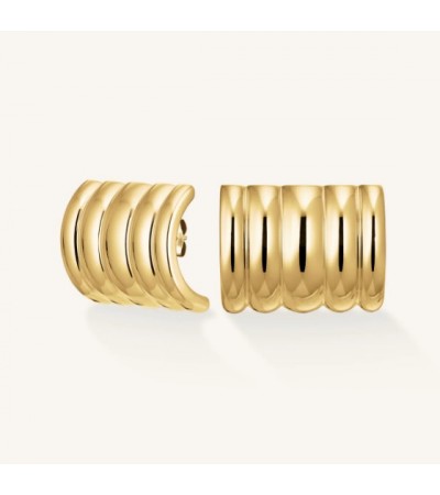Σκουλαρίκια Rosefield Ribbed Gold JEREG-J966