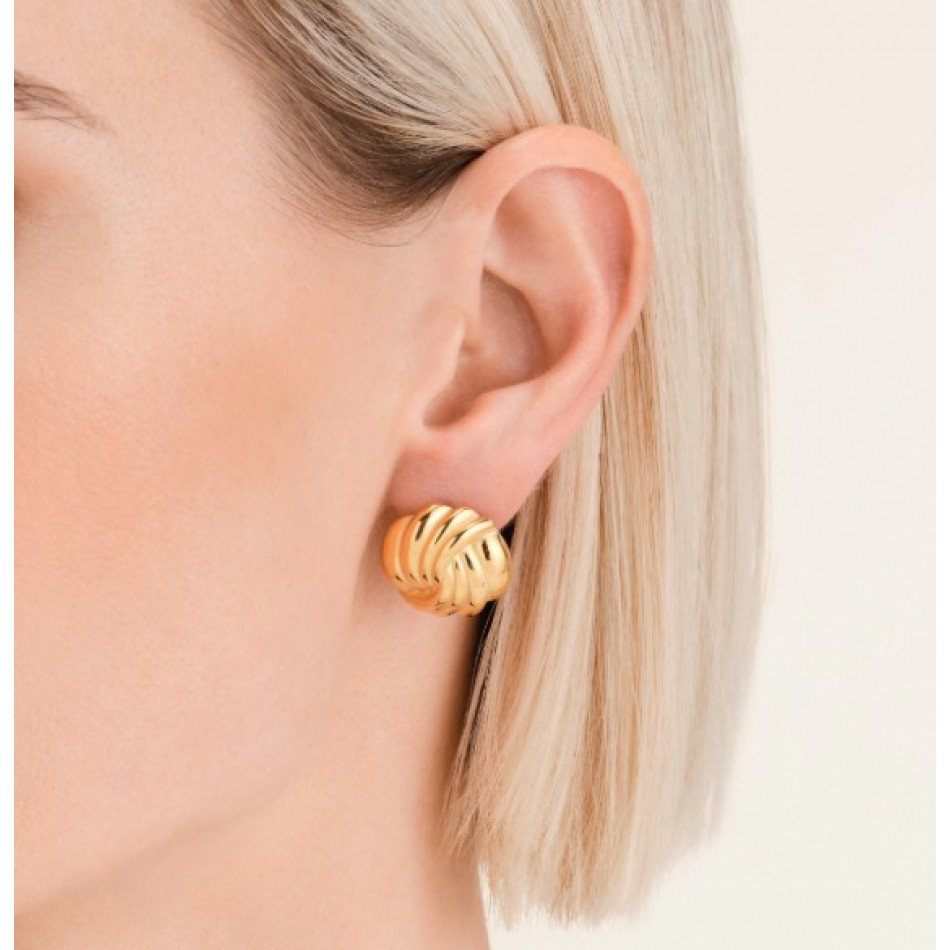 Σκουλαρίκια Rosefield Spiral Studs Gold JESSG-J1026