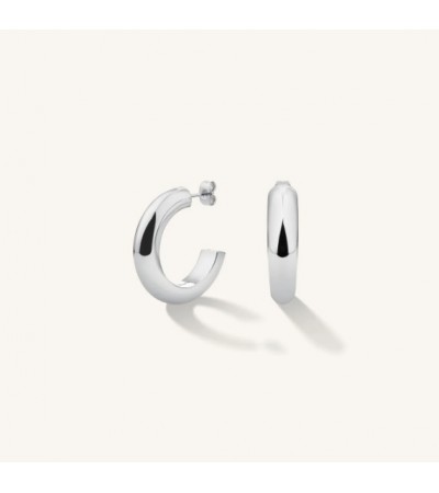 Σκουλαρίκια Rosefield Daily Solid Hoops Silver JEDSS-J804