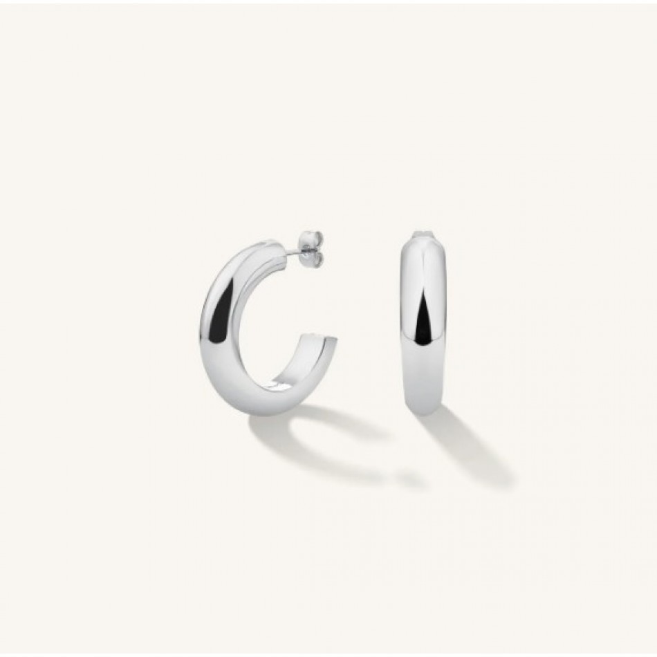 Σκουλαρίκια Rosefield Daily Solid Hoops Silver JEDSS-J804