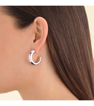 Σκουλαρίκια Rosefield Daily Solid Hoops Silver JEDSS-J804