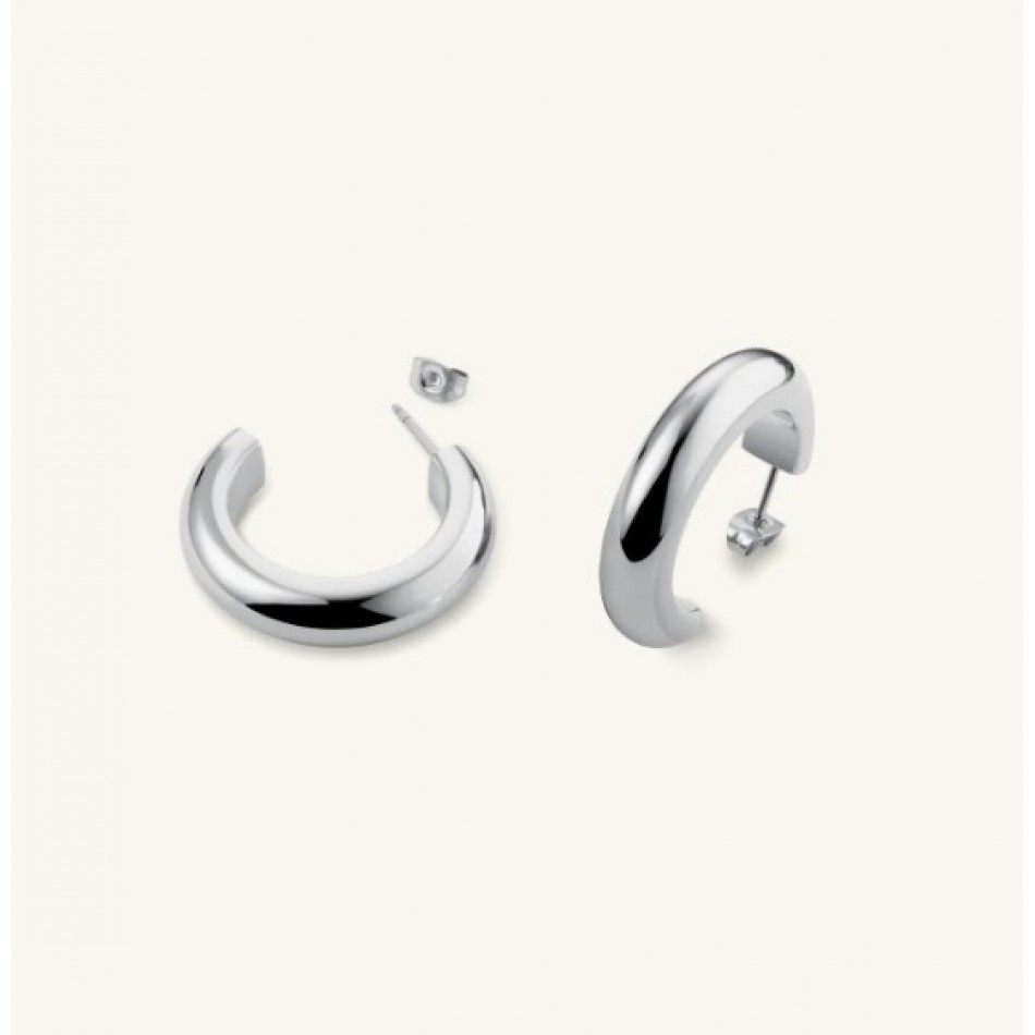 Σκουλαρίκια Rosefield Daily Solid Hoops Silver JEDSS-J804