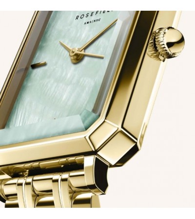 Rosefield  Octagon XS Mint Green Με Χρυσό Μεταλλικό Μπρασελέ OGGSG-O71
