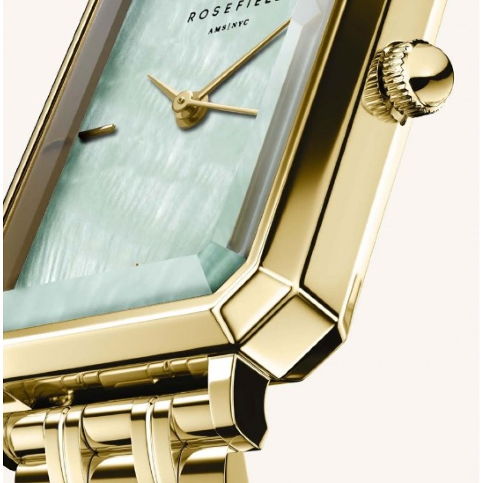 Rosefield  Octagon XS Mint Green Με Χρυσό Μεταλλικό Μπρασελέ OGGSG-O71
