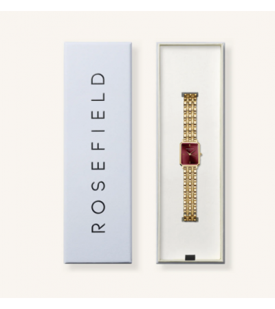 Rosefield Octagon XS Burgundy Με Χρυσό Μεταλλικό Μπρασελέ OBGSG-083