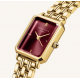 Rosefield Octagon XS Burgundy Με Χρυσό Μεταλλικό Μπρασελέ OBGSG-083