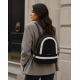 SORENA VALENTINA SUEDE BLACK BACKPACK