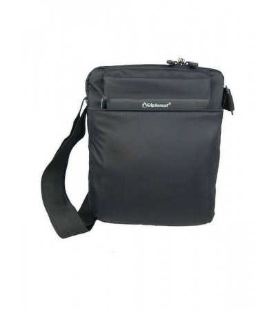 Diplomat PC524 Ανδρική Τσάντα Ώμου / Χιαστί σε Μαύρο χρώμα