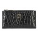FRNC Γυναικείο Πορτοφόλι Κροκό Μαύρο W-5906 BLK